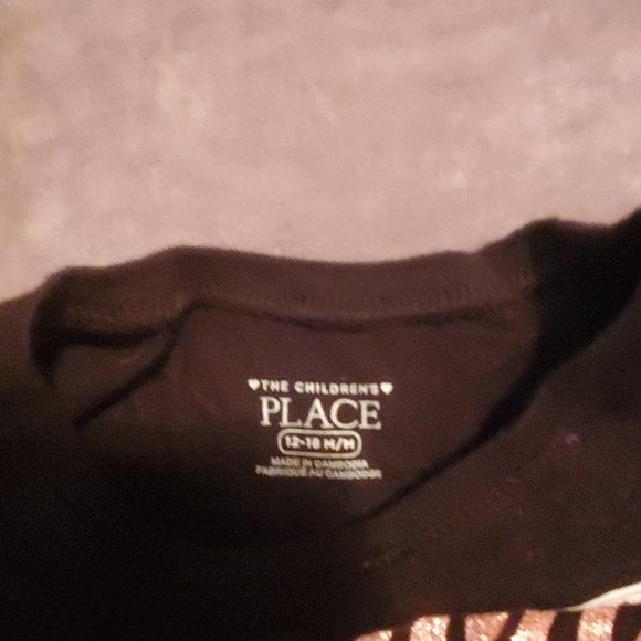 The Children's Place Long Sleeve Baby Girl Glitter Shirt - Picture 3 of 3